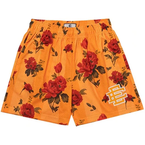 EE Mesh Short Red Rose-Yellow