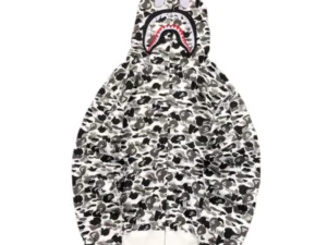 BAPE ABC CAMO SHARK FULL ZIP HOODIE GREY