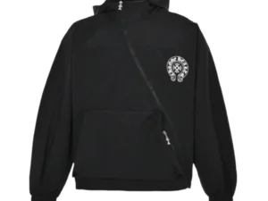 CHROME HEARTS ASYMMETRICAL ZIP HOODIE BLACK