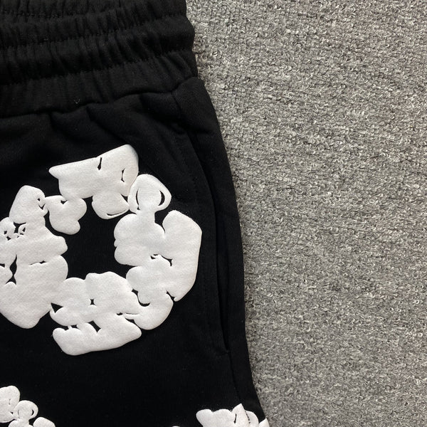 DENIM TEARS COTTON WREATH SHORTS BLACK