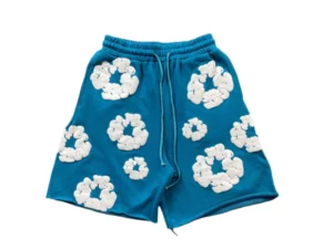 DENIM TEARS COTTON WREATH SHORTS CERULEAN