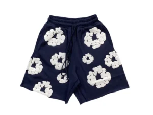 DENIM TEARS COTTON WREATH SHORTS NAVY
