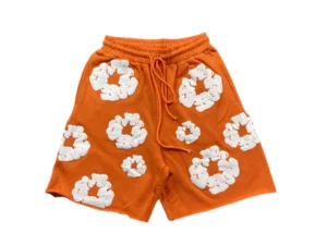 DENIM TEARS COTTON WREATH SHORTS ORANGE
