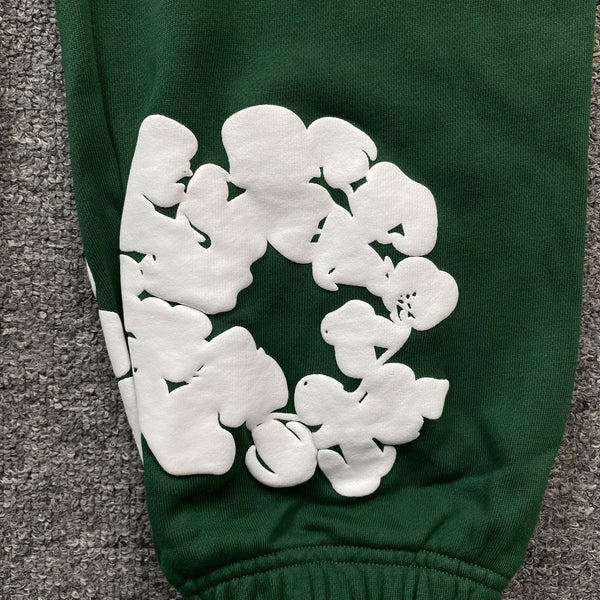 DENIM TEARS COTTON WREATH SWEATPANTS DARK GREEN