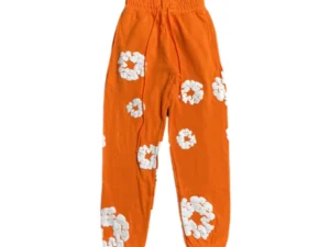 DENIM TEARS COTTON WREATH SWEATPANTS ORANGE
