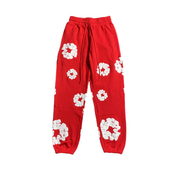 DENIM TEARS COTTON WREATH SWEATPANTS RED