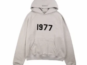 FEAR OF GOD ESSENTIALS "1977" HOODIE STONE GREY