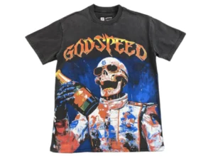 GODSPEED VICTORY TOAST T-SHIRT WASHED BLACK
