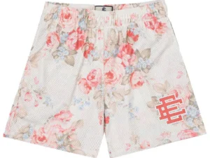 EE Mesh Short Red Roses On White Bg