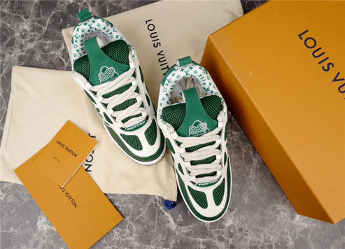 LV SKATE SNEAKER GREEN WHITE