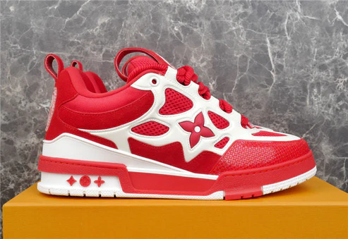LV SKATE SNEAKER RED WHITE