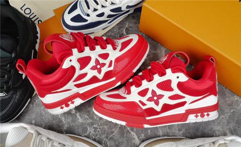 LV SKATE SNEAKER RED WHITE