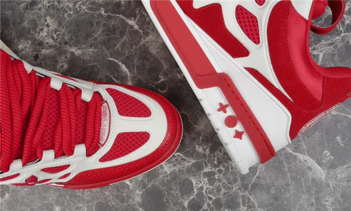 LV SKATE SNEAKER RED WHITE