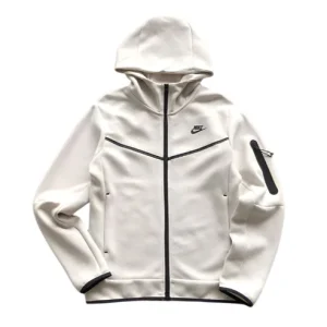 NIKE TECH FLEECE HOODIE x WHITE
