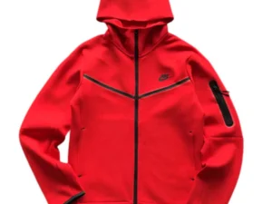NIKE TECH FLEECE HOODIE x UNIVERSITY RED