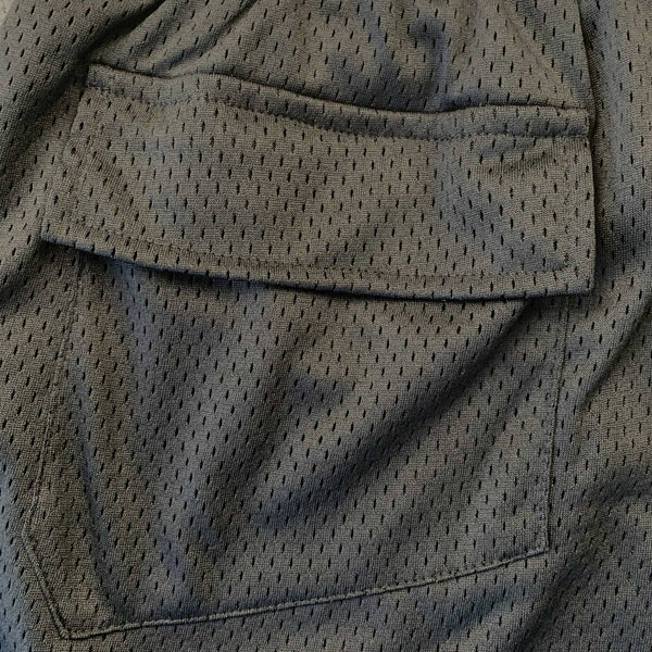RHUDE COURT LOGO SHORTS BLACK/WHITE