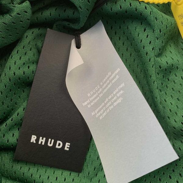 RHUDE RH LOGO SHORTS GREEN