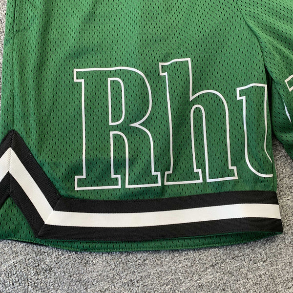 RHUDE RH LOGO SHORTS GREEN
