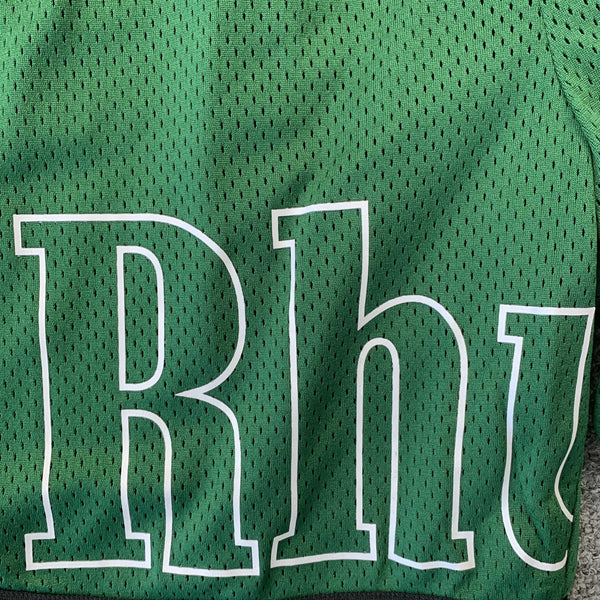 RHUDE RH LOGO SHORTS GREEN