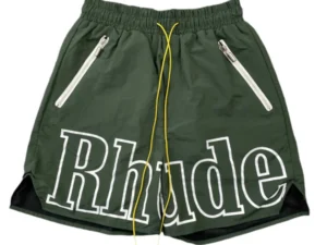 RHUDE RH LOGO SHORTS GREEN