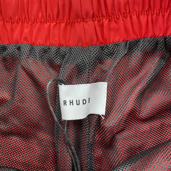 RHUDE RH LOGO SHORTS BLACK ON BLACK