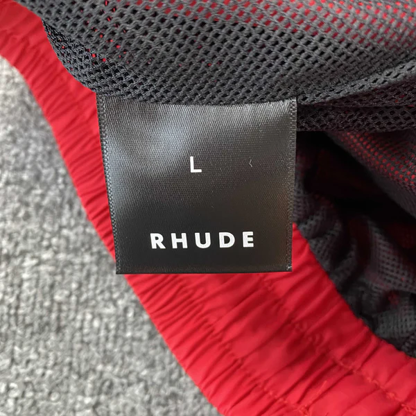 RHUDE RH LOGO SHORTS BLACK ON BLACK