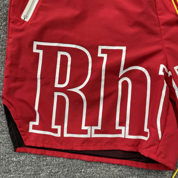 RHUDE RH LOGO SHORTS BLACK ON BLACK