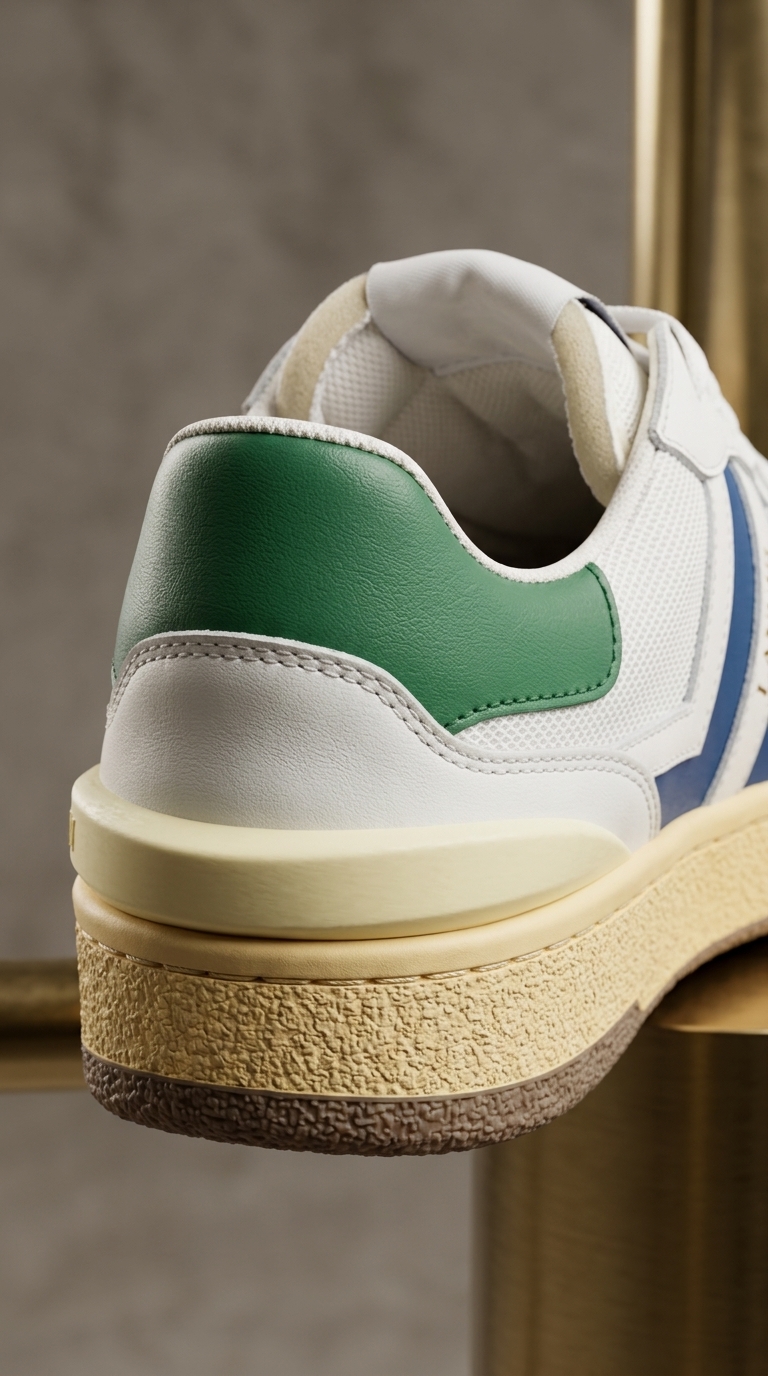 Lanvin Mesh and Suede Sneakers