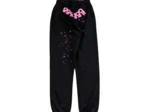 SP5DER ANGEL NUMBER SWEATPANTS BLACK