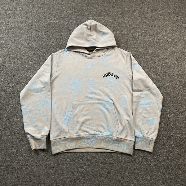 SP5DER AOP WEB HOODIE HEATHER GREY