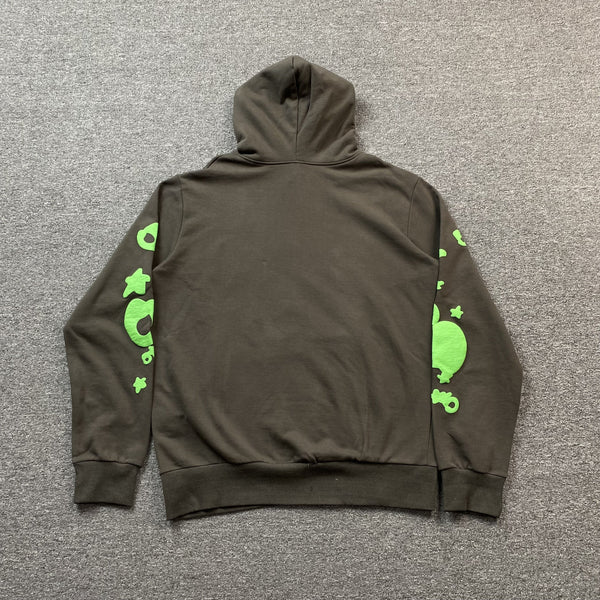 SP5DER BELUGA HOODIE SLATE GREY/GREEN