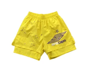 SP5DER DOUBLE LAYER SHORTS YELLOW
