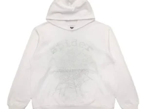 SP5DER OG RHINESTONE LOGO HOODIE WHITE
