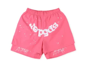 SP5DER OG WEB DOUBLE LAYER SHORTS PINK