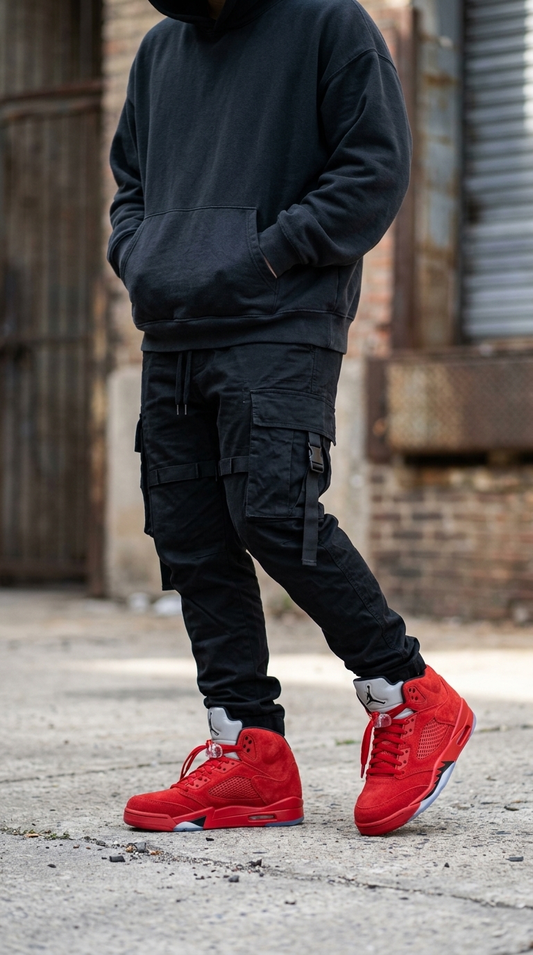 JORDAN 5 RETRO x RED SUEDE