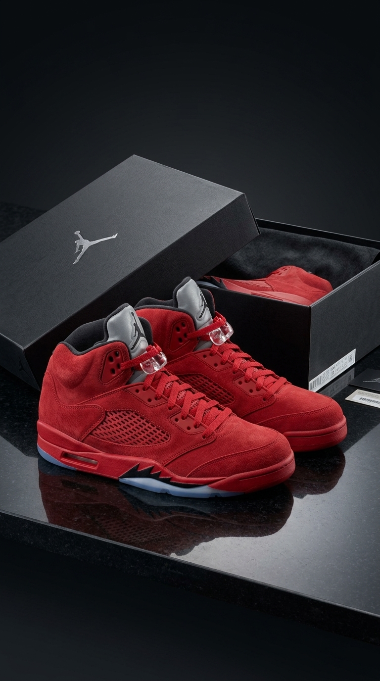 JORDAN 5 RETRO x RED SUEDE