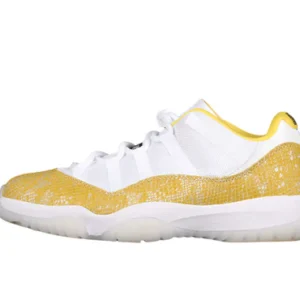 AIR JORDAN 11 LOW YELLOW SNAKESKIN WHITE