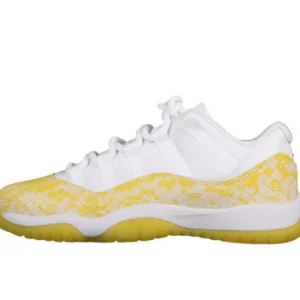 AIR JORDAN 11 RETRO LOW YELLOW SNAKESKIN WHITE