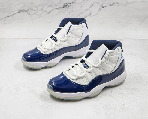 AIR JORDAN 11 RETRO WIN LIKE 82 WHITE/MIDNIGHT NAVY-UNIVERSITY BLUE