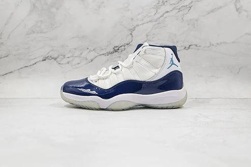 AIR JORDAN 11 RETRO WIN LIKE 82 WHITE/MIDNIGHT NAVY-UNIVERSITY BLUE