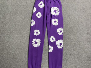 DENIM TEARS COTTON WREATH SWEATPANTS PURPLE