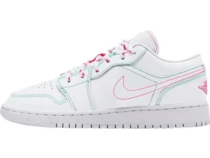 JORDAN 1 LOW x WHITE GREEN PINK
