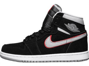 JORDAN 1 MID x BLACK PARTICLE GREY GYM RED