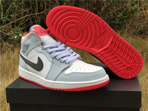 JORDAN 1 MID x HALF BLUE POLKA DOT SWOOSH