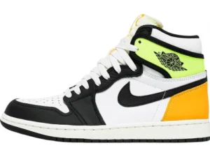 JORDAN 1 RETRO HIGH x WHITE BLACK VOLT UNIVERSITY GOLD