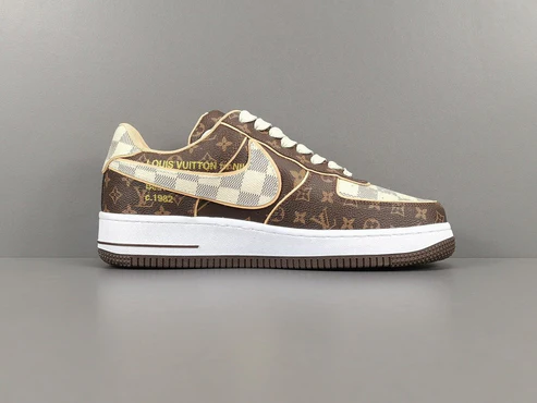 NIKE AIR FORCE 1 x LOUIS VUITTON BROWN