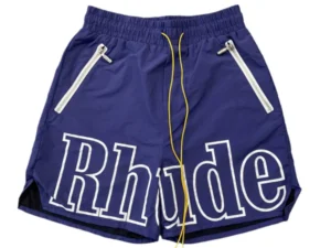 RHUDE RH LOGO SHORTS NAVY